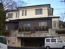 東山区A様邸、外壁ペンキ・屋根ペンキ・内壁ペンキ・スロス張替え